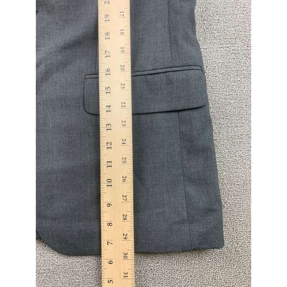 Saddlebred Blazer Men 40R Gray Motion Stretch 2 Button Lined Suit Jacket Poly - Picture 6 of 9